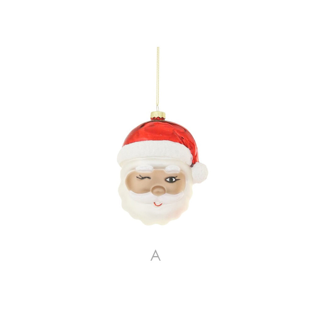 Large Jolly Olde Winky Saint Nick Glass Ornament