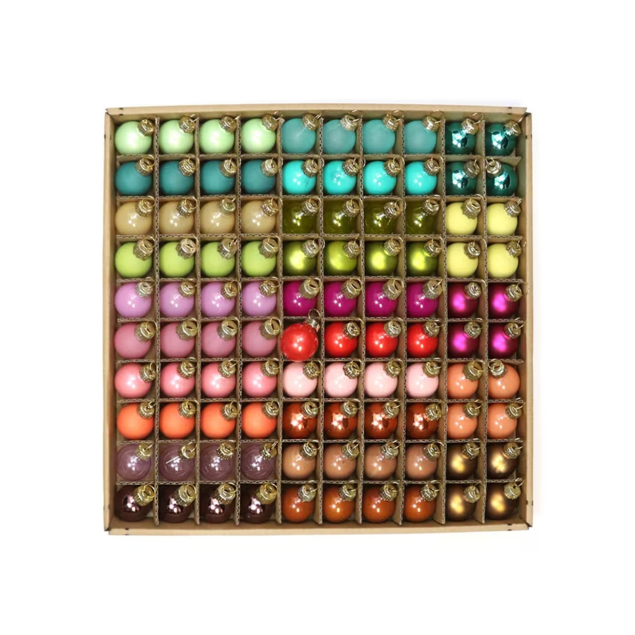 100入小型玻璃吊飾歡樂盒裝組 