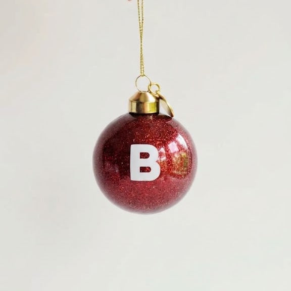 Mini Alphabet Bauble | Ruby Red
