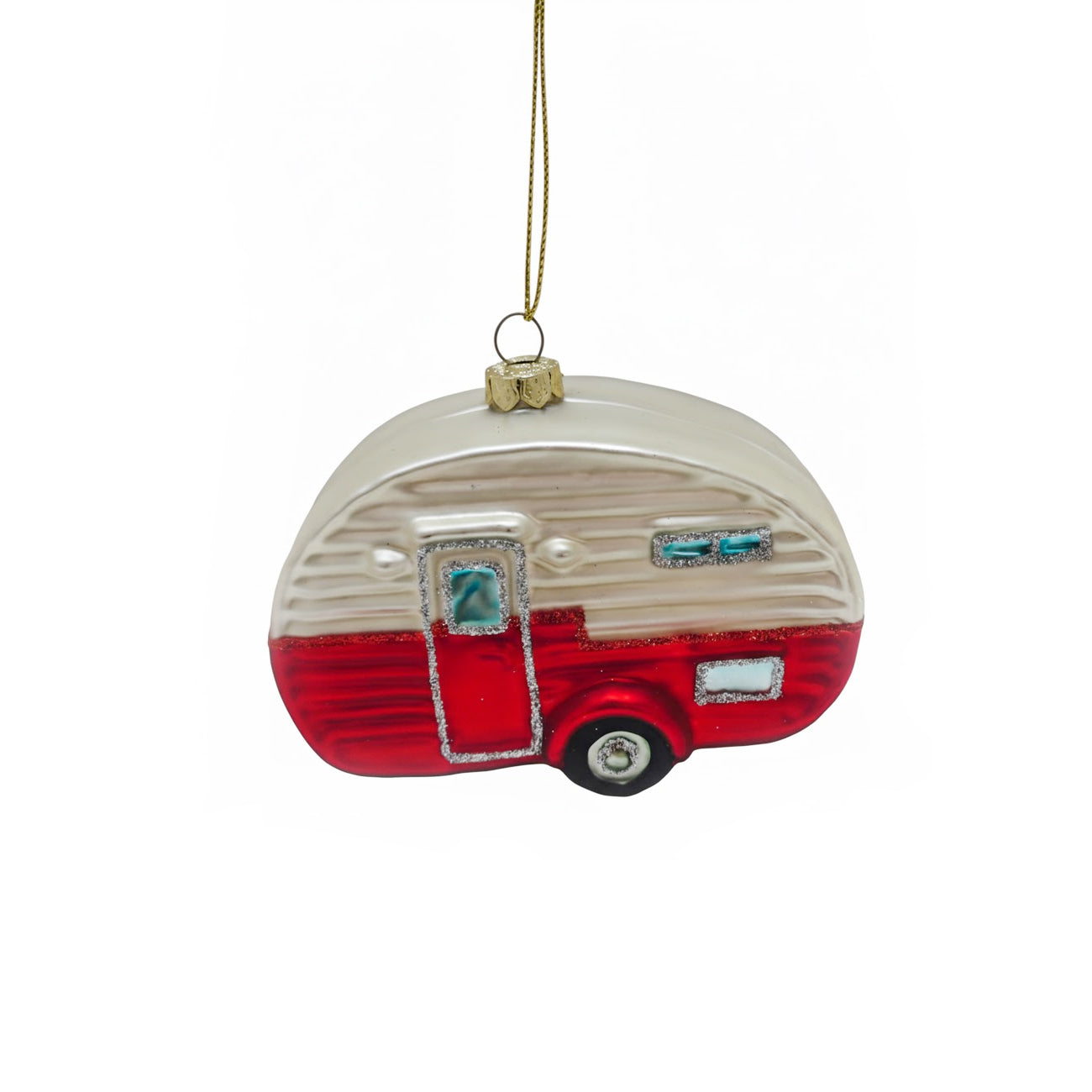 復古露營拖車玻璃吊飾