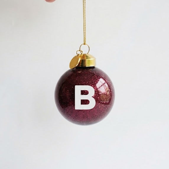 Mini Alphabet Bauble | Wild Berry