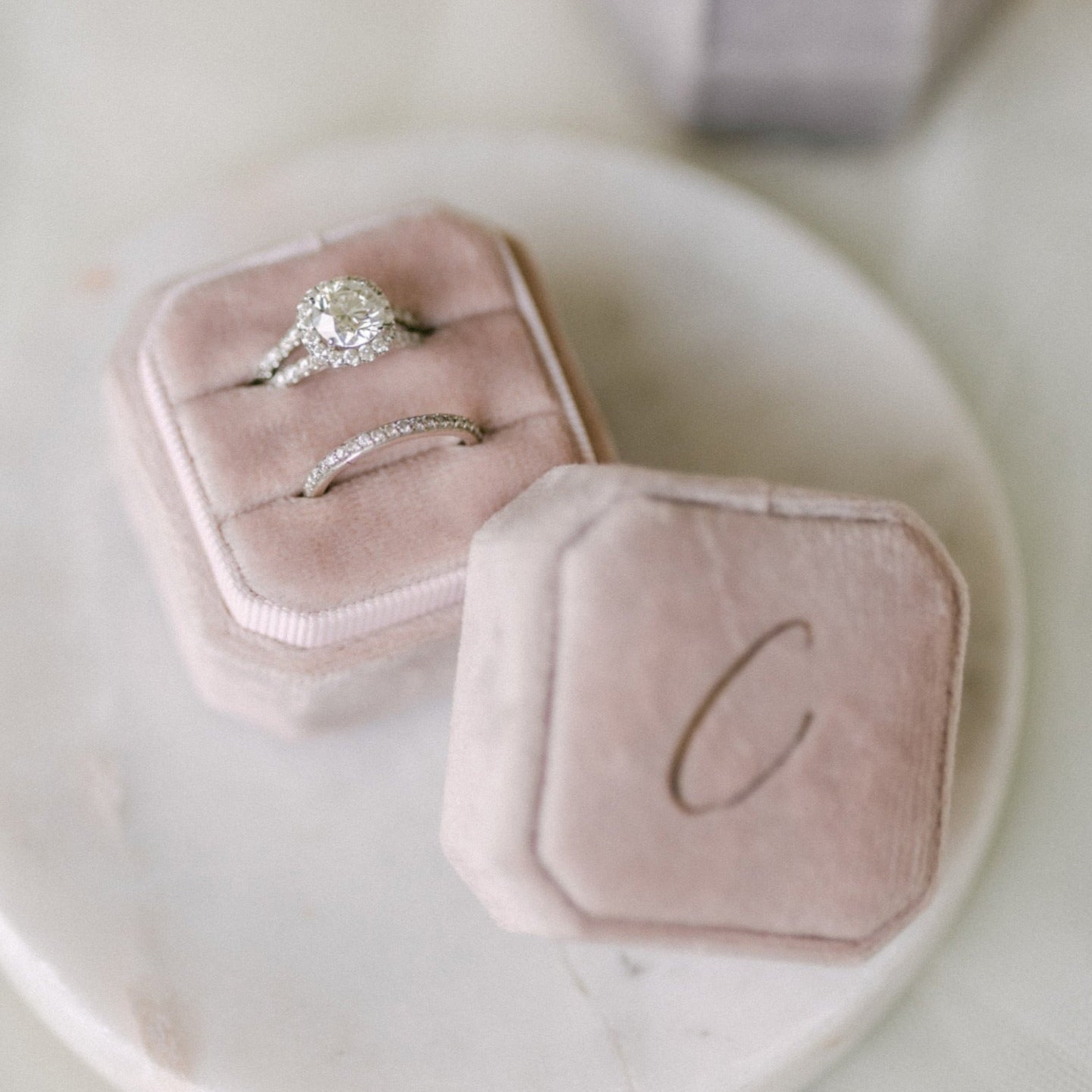 personalized Velvet Ring Box