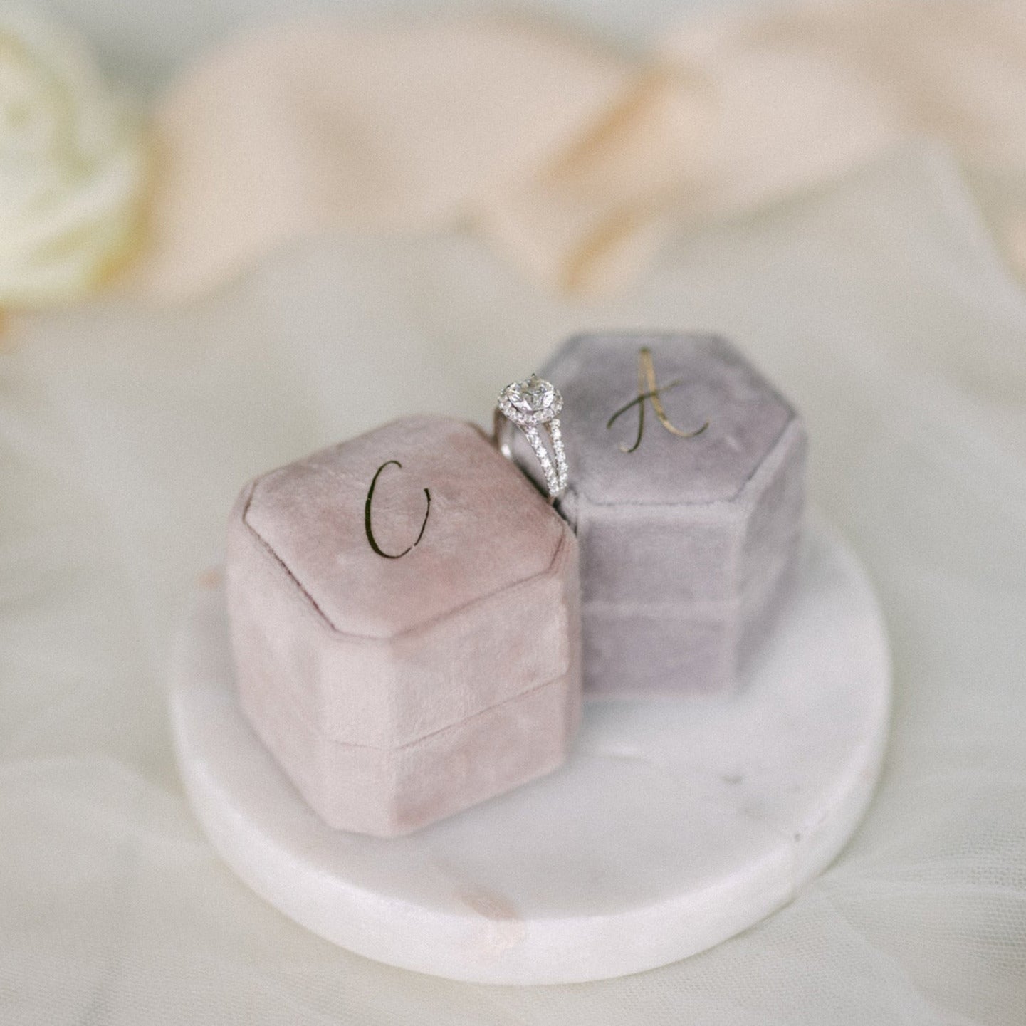 personalized Velvet Ring Box