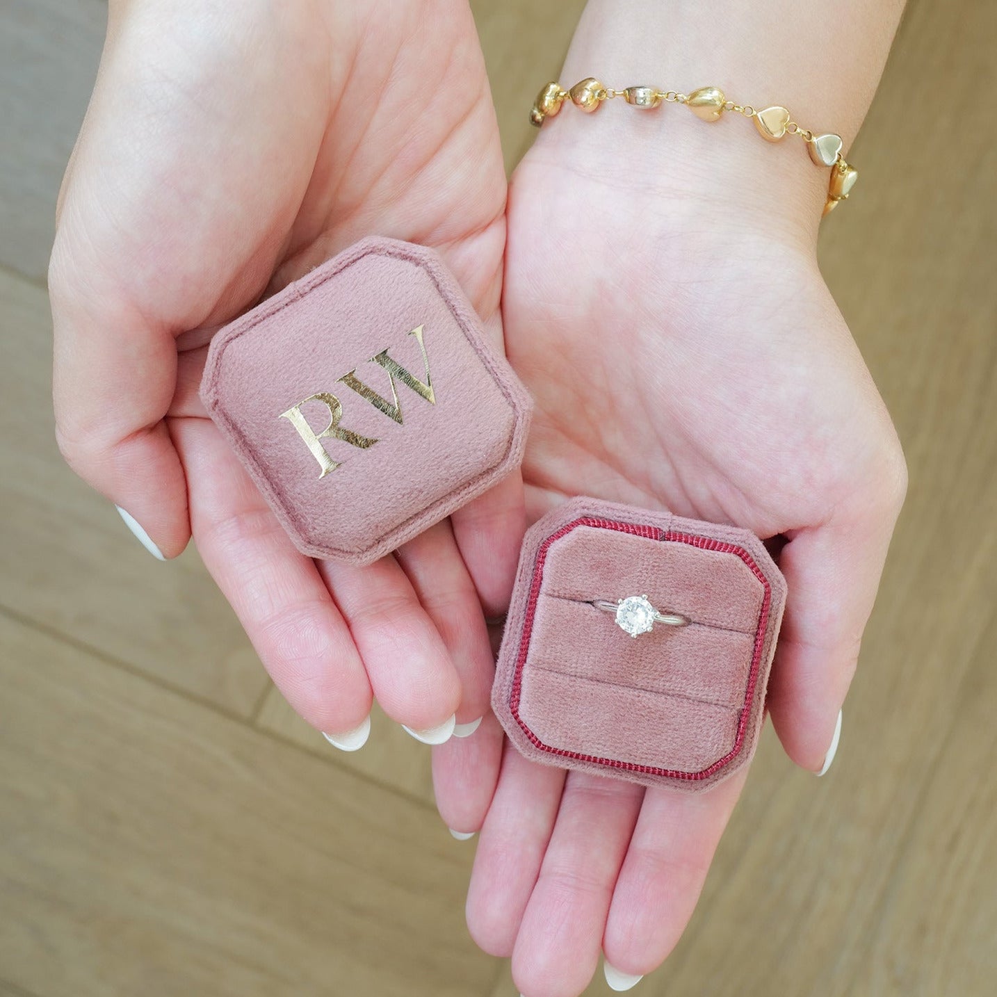 personalized Velvet Ring Box